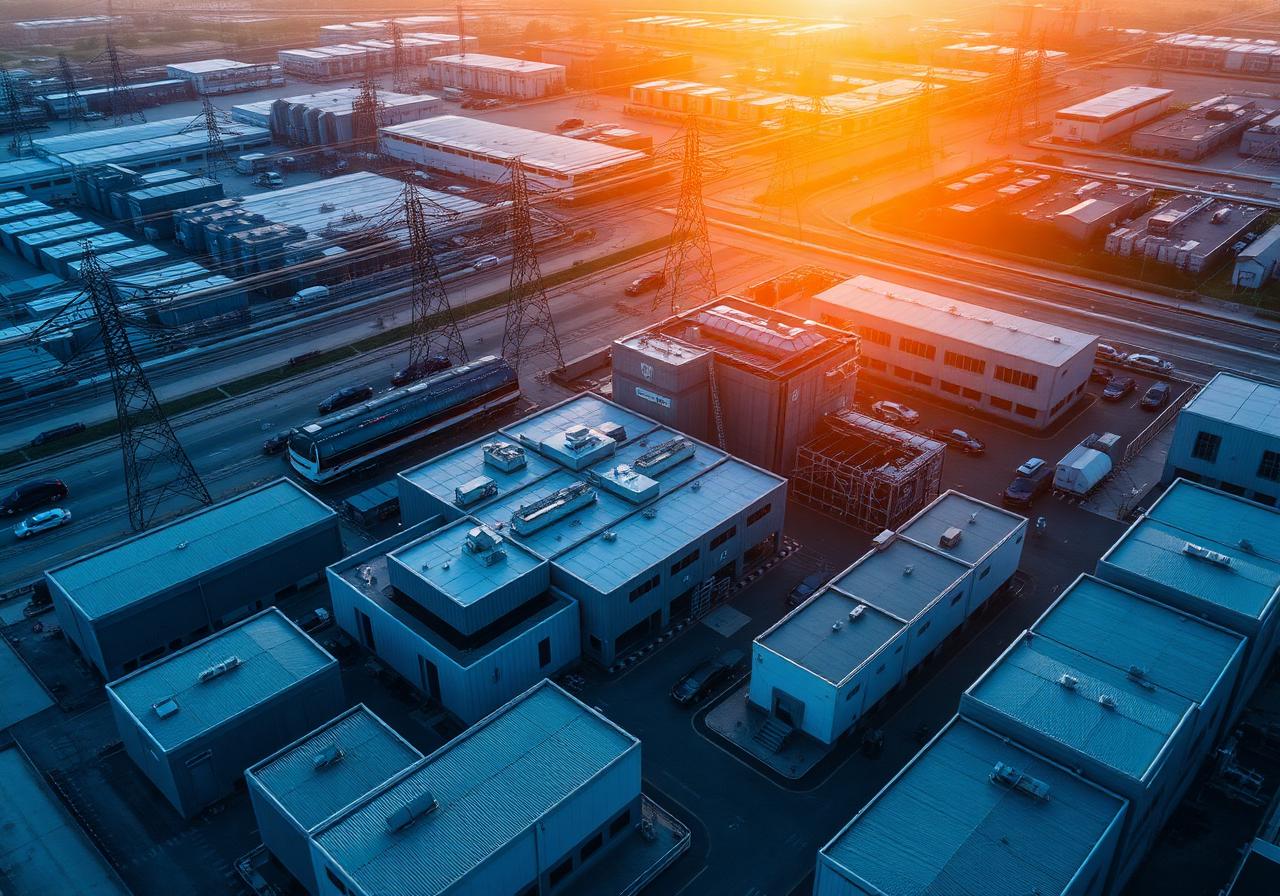 Aerial view of critical infrastructure